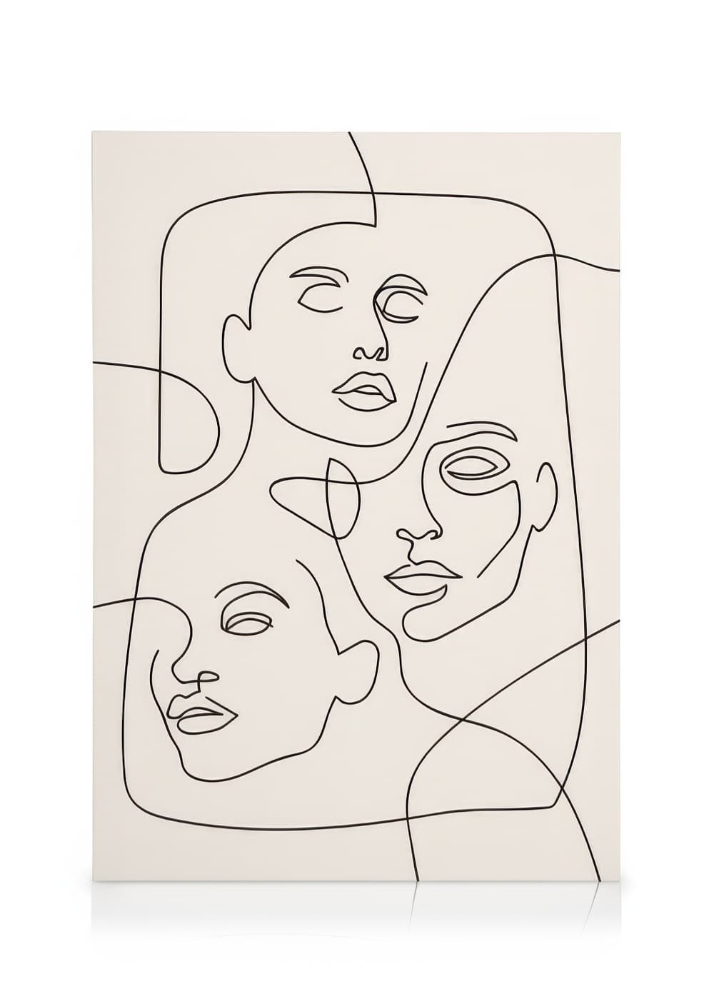 The Three Faces Line Art Canvas – Modern Wall Art | Desenio