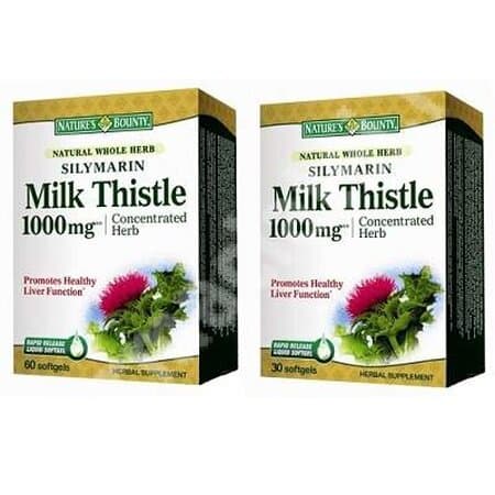 Silymarin Milk Thistle, 1000 mg, 60 + 30 capsule, Nature's : Farmacia ...