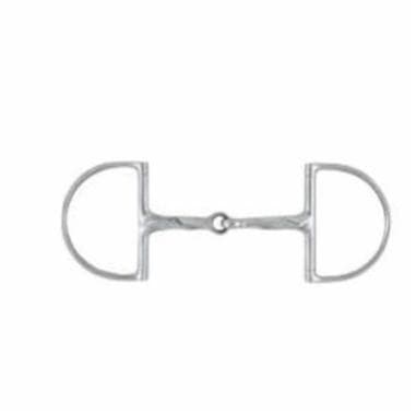 Korsteel, Stainless Steel Slow Twist Hunter Dee Ring Snaffle Bit ...