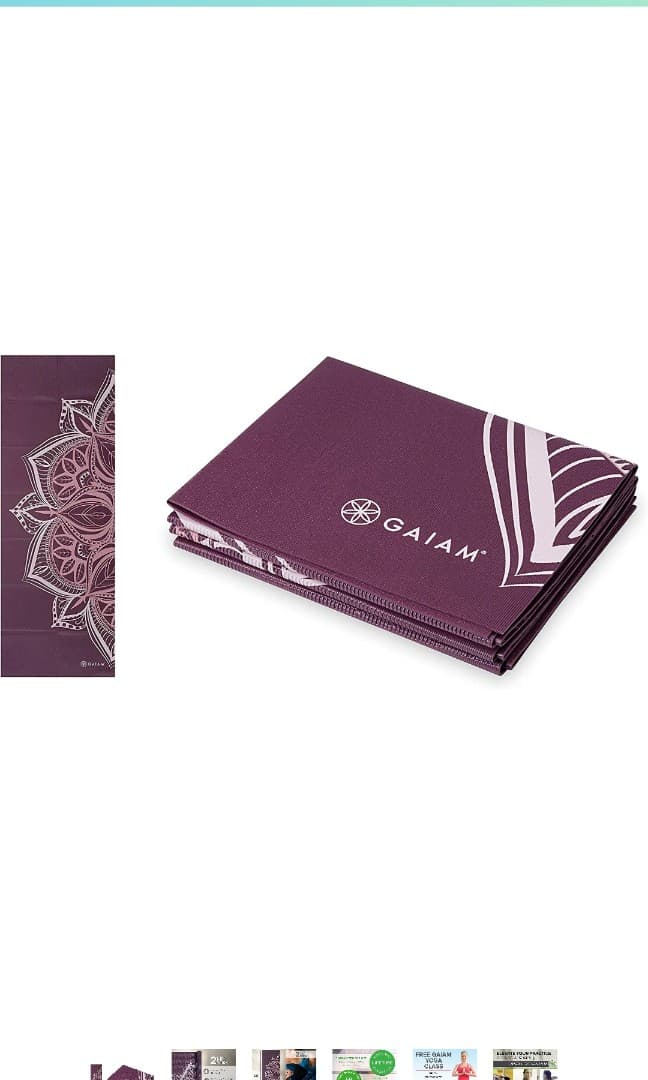 Gaiam foldable yoga mat, Sports Equipment, Exercise & Fitness, Exercise ...