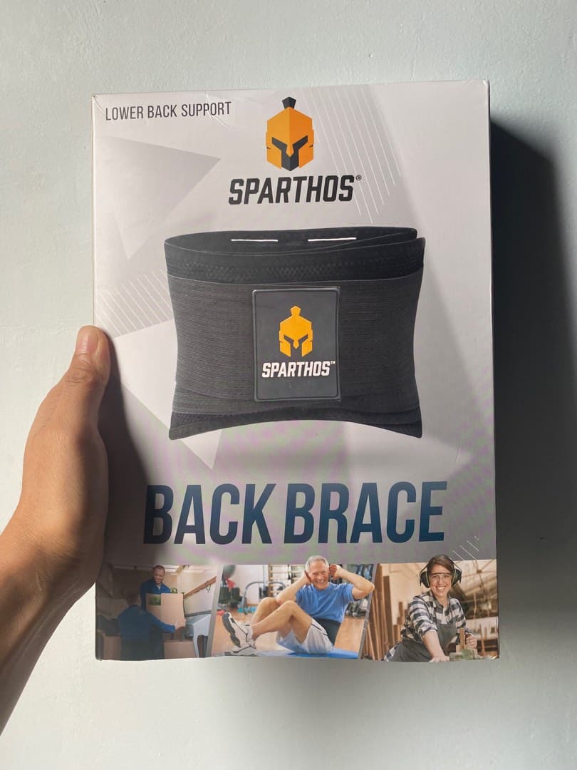 Sparthos Back Brace, Health & Nutrition, Braces, Support & Protection ...