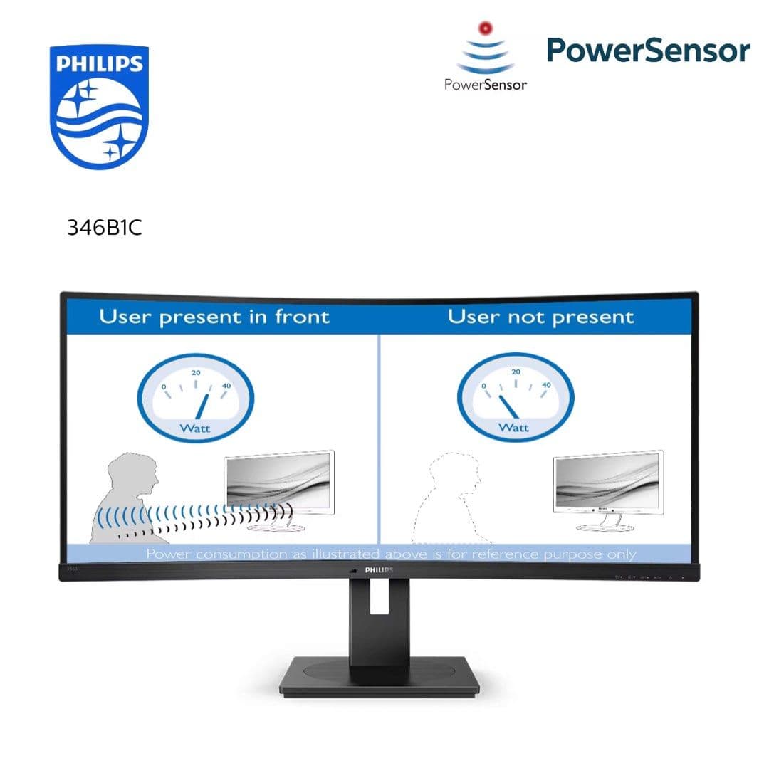Philips 346B1C UltraWide 34" Curved Monitor, UltraWide QHD 2K, USB-C ...
