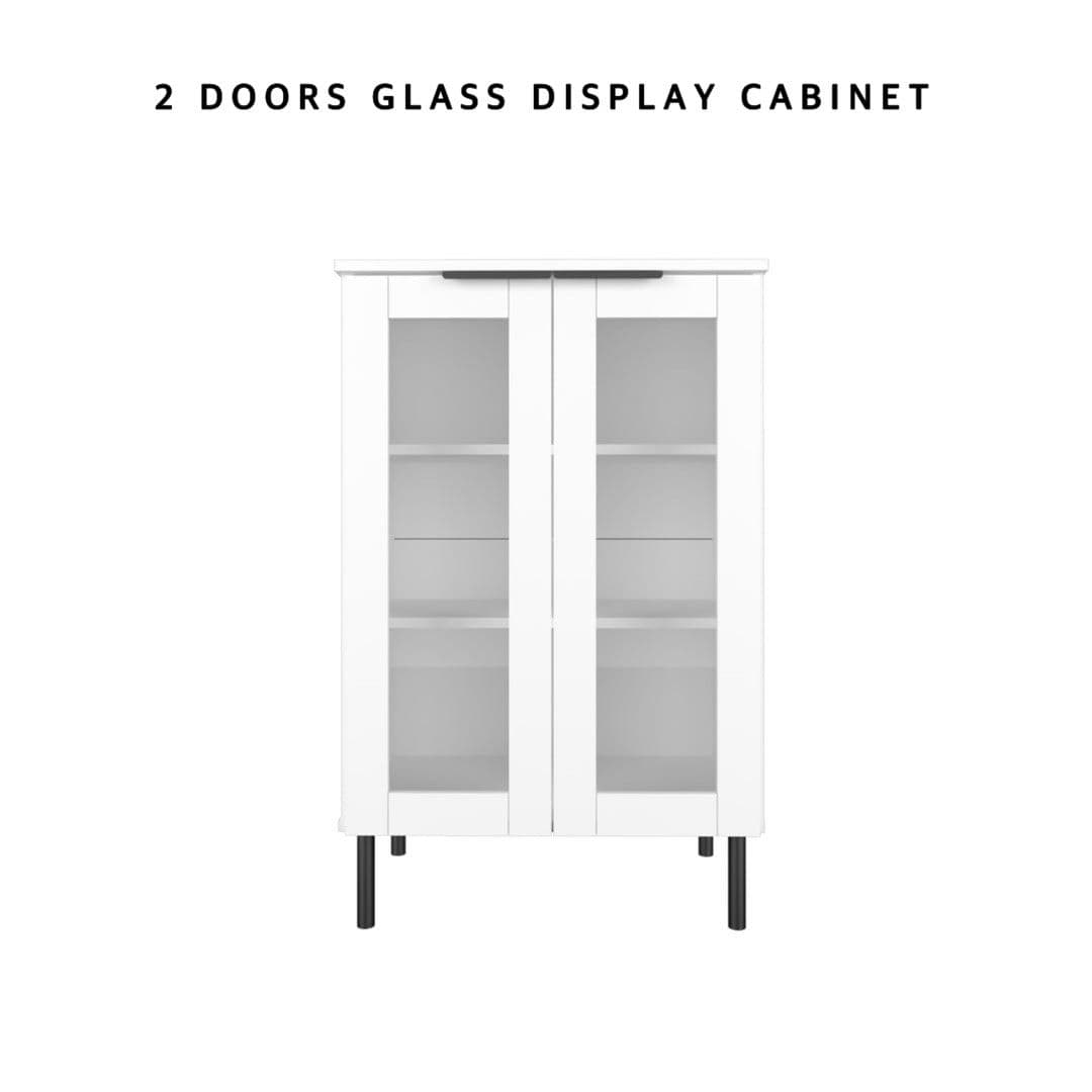 2 DOORS GLASS DISPLAY CABINET, Furniture & Home Living, Furniture ...
