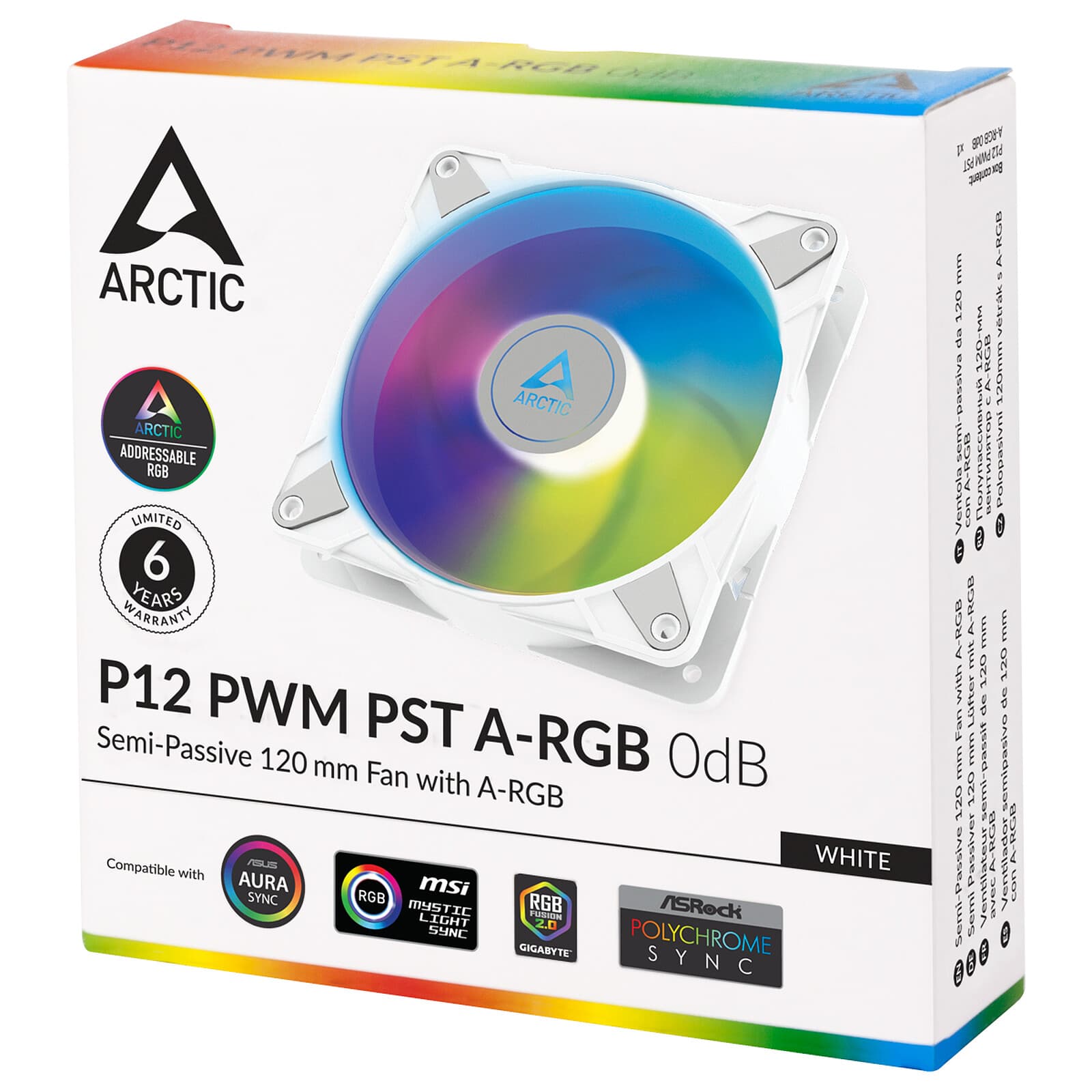 Arctic P12 PWM PST A-RGB 0dB (white) - Case fan - LDLC