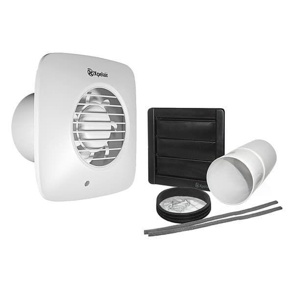 Xpelair 4"/100mm Standard Square Extractor Fan DX100S