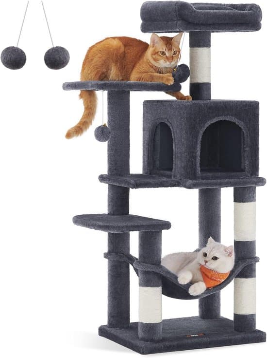 PETSCOSSET Outdoor Cat House Weatherproof Feral Cat Shelter with Raise