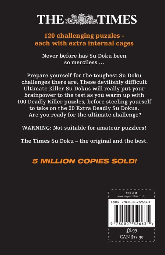 The Times Ultimate Killer Su Doku - 120 Deadly-level Killer puzzles | bol