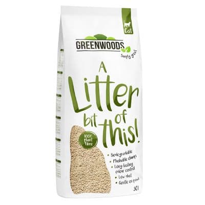 Greenwoods Plant Fibre Natural Clumping Litter Shop now.