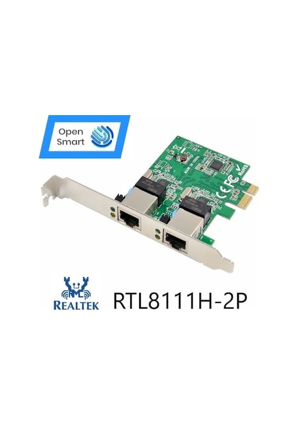 Open Smart 2 Port Realtek RTL8111H 1GbE Ethernet Kart - OPS7244RT ...