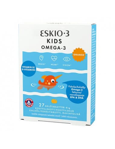 Eskio-3 Kids Chewable Omega-3 orange fra NaturPoteket.dk