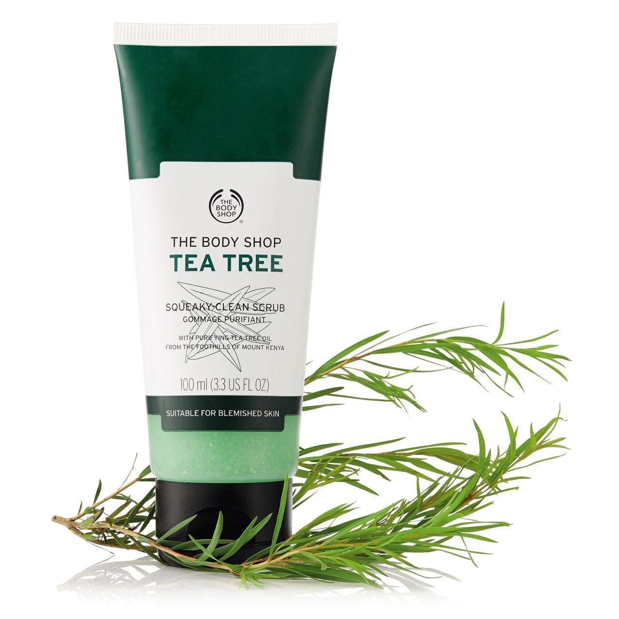 Kem tẩy tế bào chết da mặt The Body Shop Tea Tree Squeaky-Clean Scrub 100ml