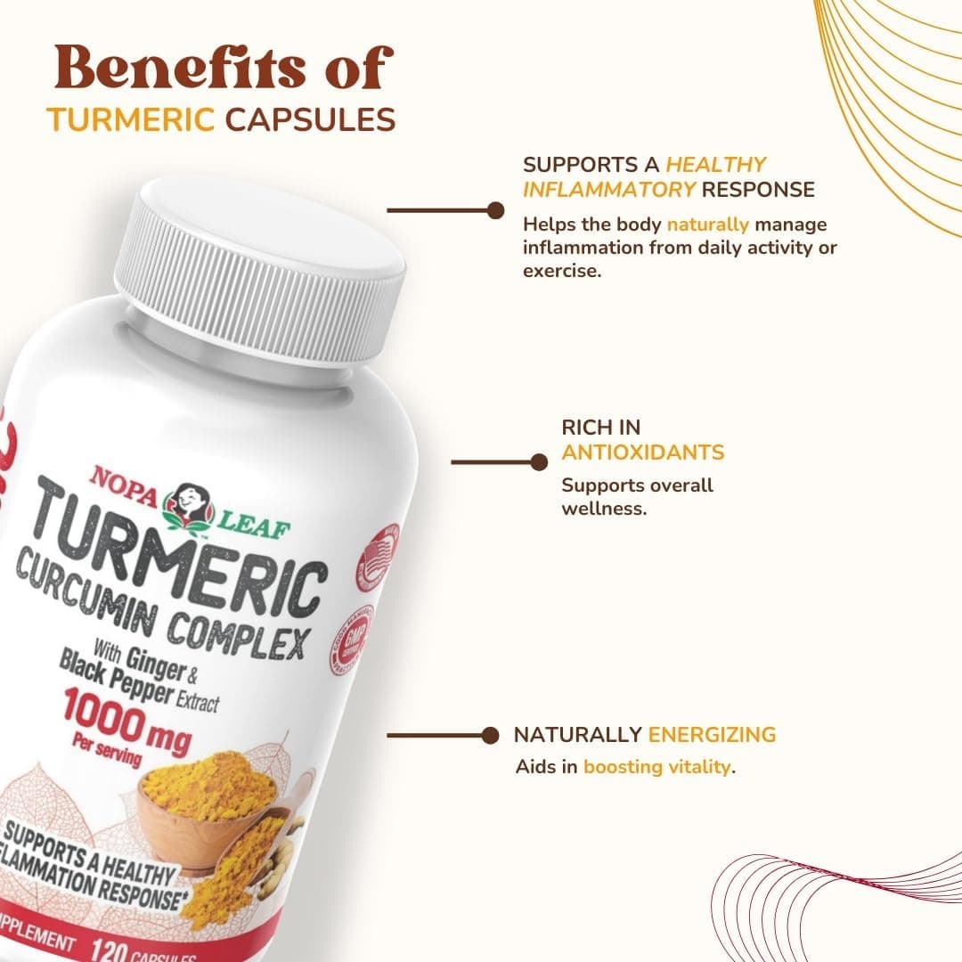 Turmeric Curcumin Complex – (1000mg) Capsules x120 – NOPALINA