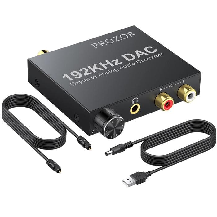 PROZOR 192kHz HiFi DAC SPDIF to 3.5mm Digital to Analog Audio Converter ...