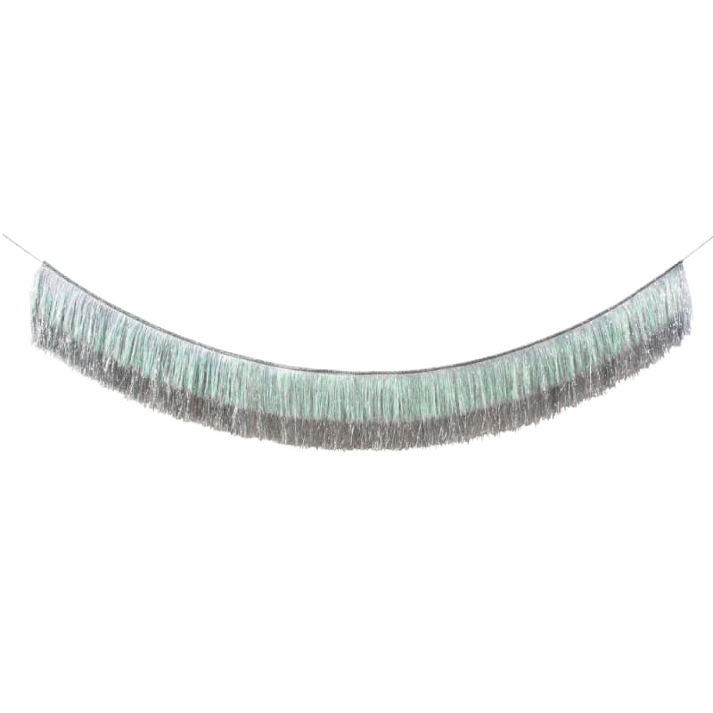 Meri Meri Silver Iridescent Tinsel Fringe Garland - Paper Planes Baby ...