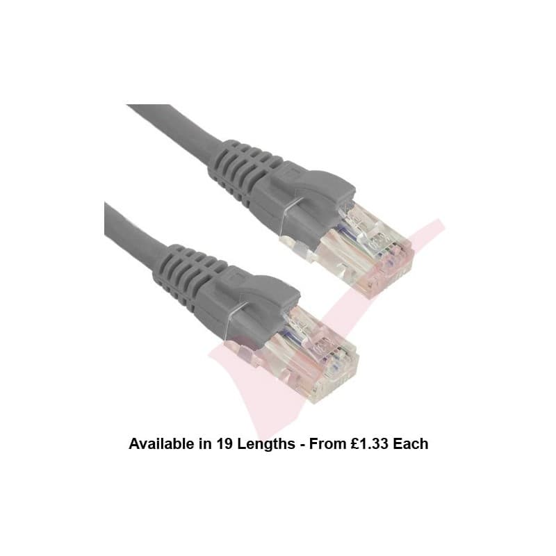 Excel Cat5e RJ45 LSZH Snagless Patch Cables Grey