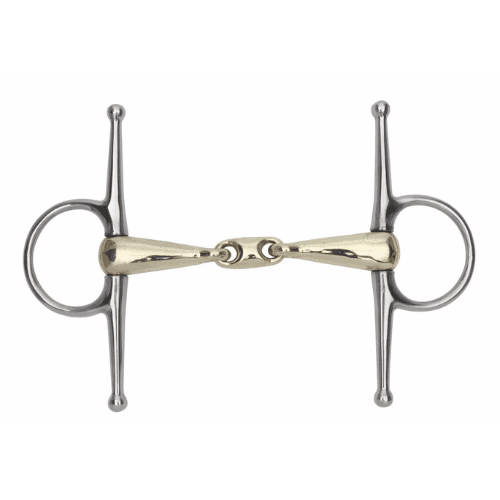Shires Brass Alloy Full Cheek Snaffle Bit