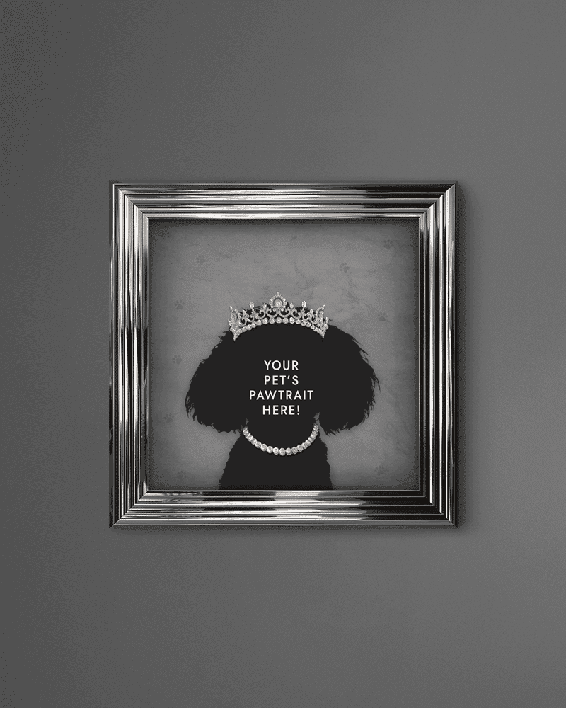 Personalised Pet Portrait The Princess Framed Wall Art – Perfect Pawtraits