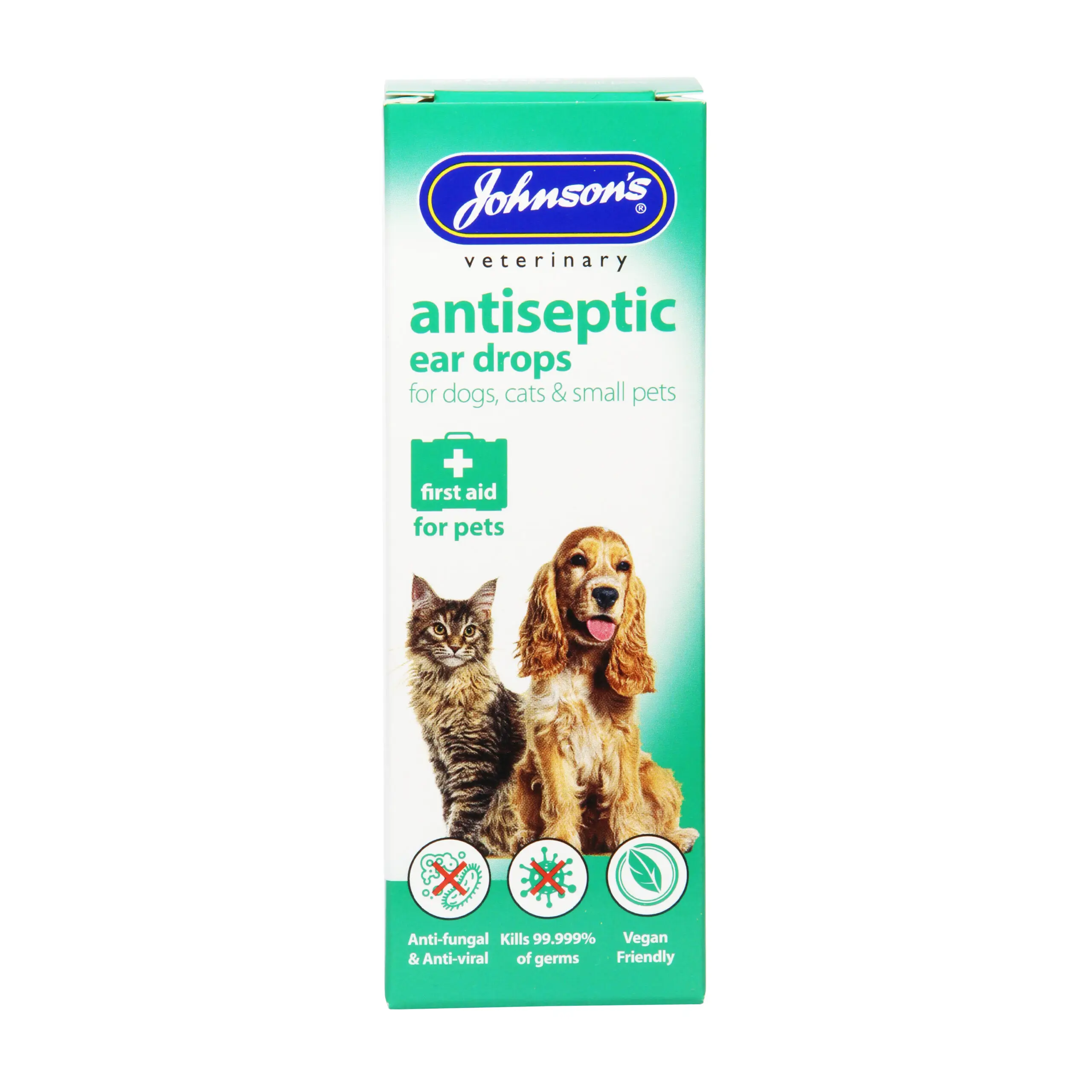 Johnson's Antiseptic ear drops for dogs, cats, and small pets - Pet ...
