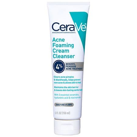 CeraVe Acne Foaming Cream Face Cleanser for Sensitive Skin | Walgreens