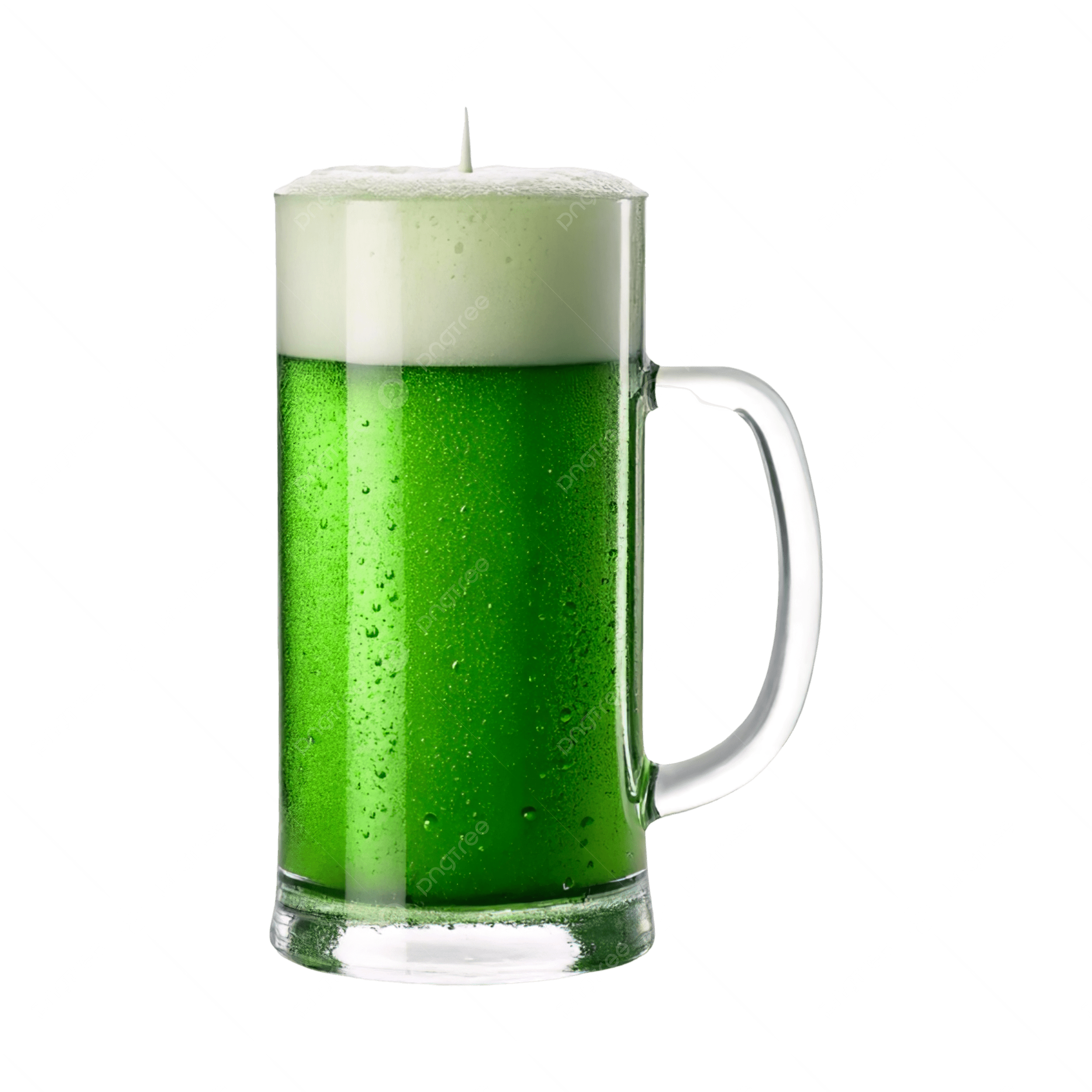 Tall Green Beer Pint Shaped Candle Transparent Background, Green Beer ...