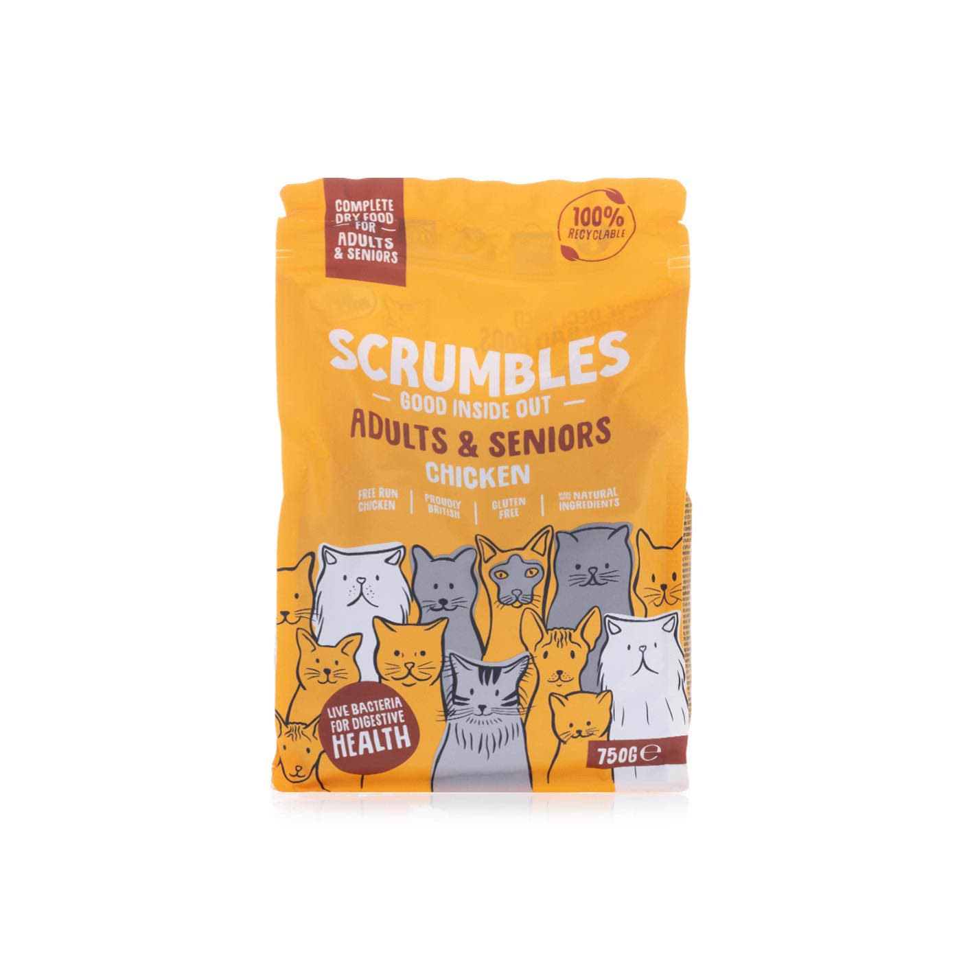 Scrumbles dry cat food for adult and senior cats 750g - Waitrose UAE ...