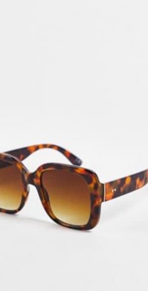 ASOS DESIGN - frame oversized 70s square sunglasses in caramel tort-Brown