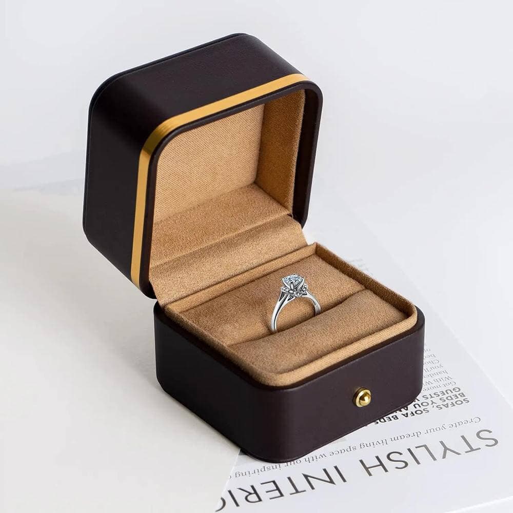 Westley Richards Leather Ring Box