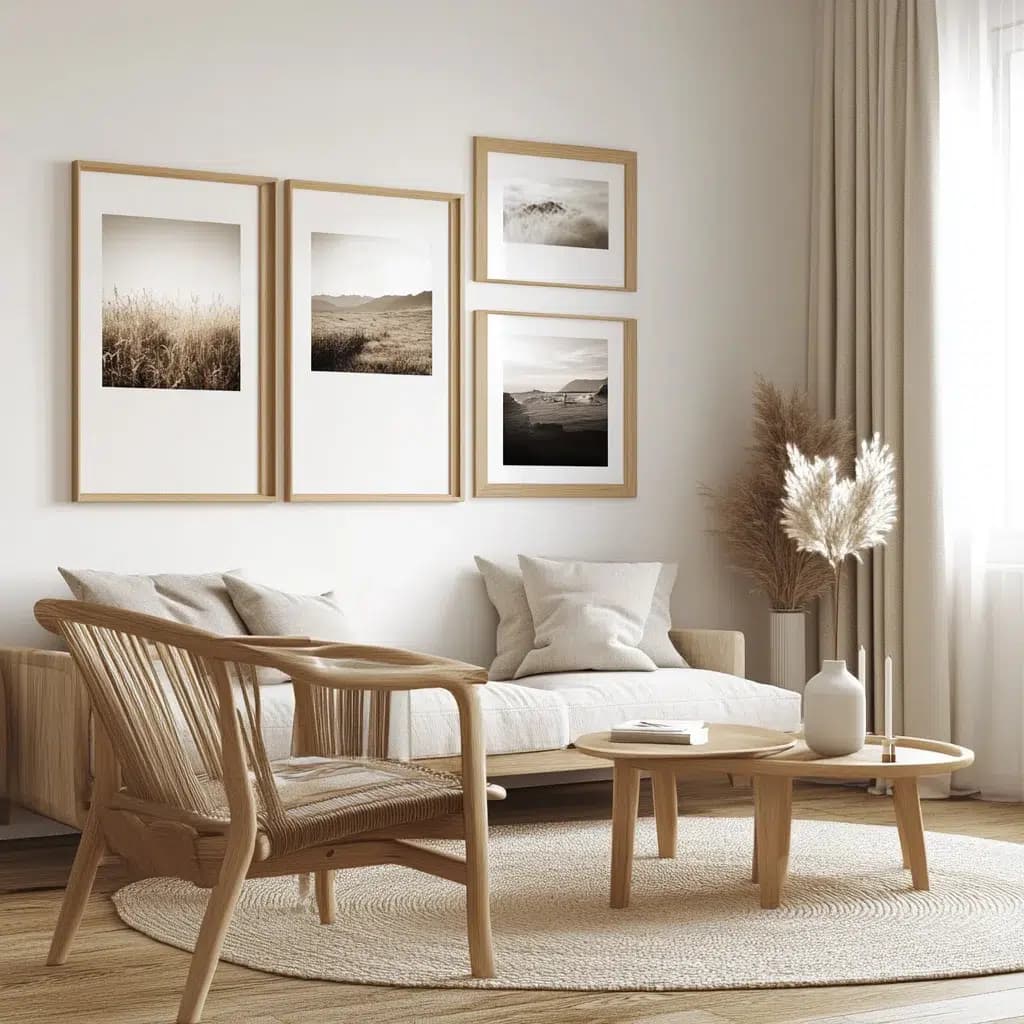 DIY Wooden Picture Frames for a Scandinavian Gallery Wall - Recipes Time