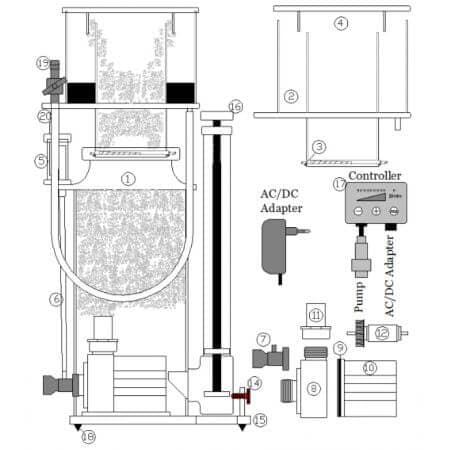 Deltec SC 1351 & SC 1456, 24V DC parts | Deltec protein skimmers ...
