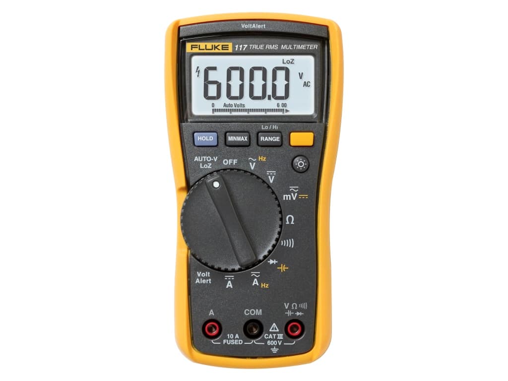 Fluke 117 - Electrician’s Multimeter with Non-Contact Voltage Detection ...
