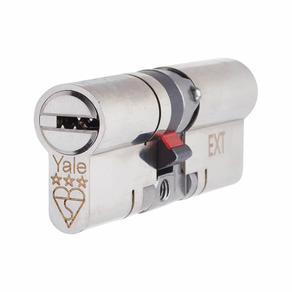 Yale® 3 Star Anti-Snap Platinum Euro Double Cylinder - 90mm Length - 40 ...