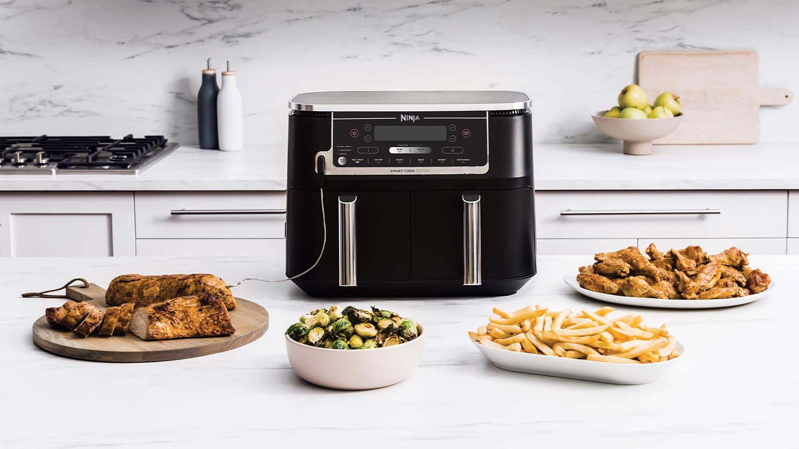 Ninja Foodi MAX Dual Zone Air Fryer with Cooking Probe | AF451UK