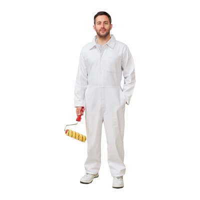 Fit For The Job 100% Cotton Drill White Boilersuit | Rodo