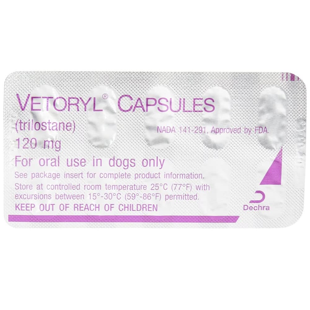 Vetoryl for Dogs - Trilostane - 120 mg (60 Capsules) - [Adrenocortical ...