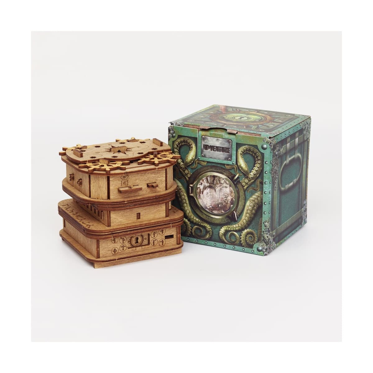 Puzzle din lemn Idventure Cluebox Escape Room in a Box Davy Jones ...