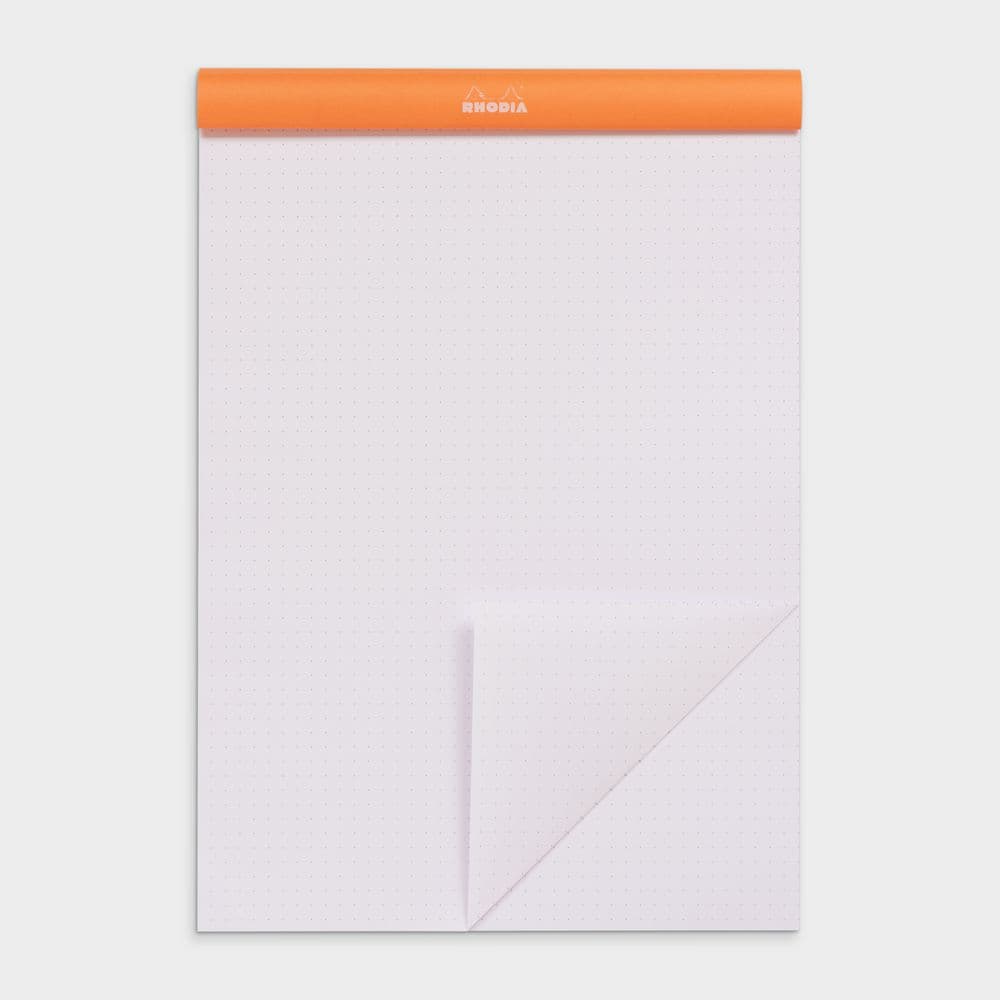 Rhodia Orange Dot Grid Pad 80 Sheets A4