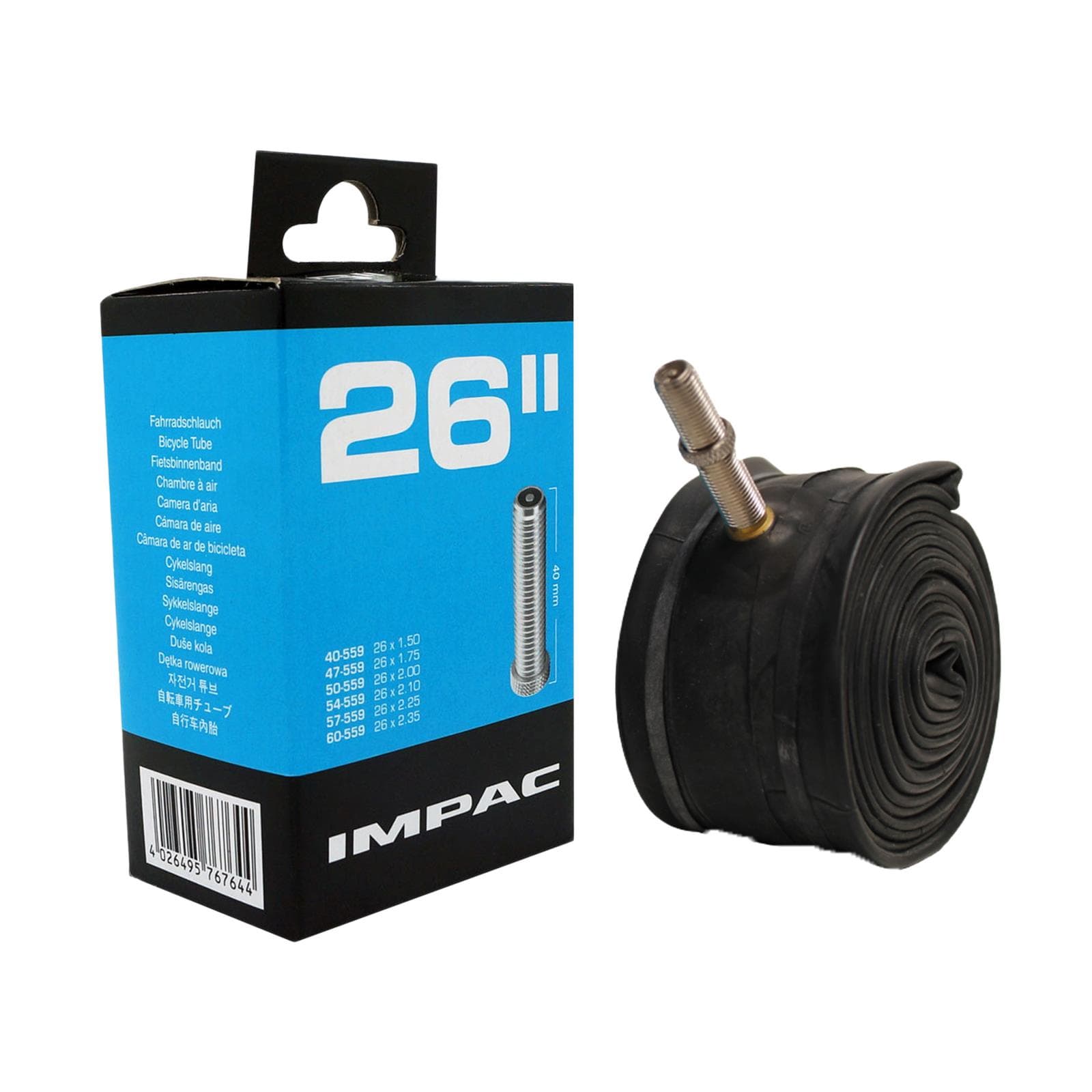 Impac 26" x 1.5/2.35 Schrader / Car / Auto Valve Bike / Cycle Inner ...