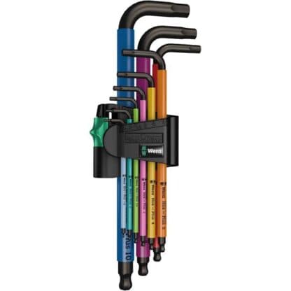 Wera 073593 950 SPKL/9 SM N SB Multicolour Metric Allen/Hex L-Key Set 9 ...