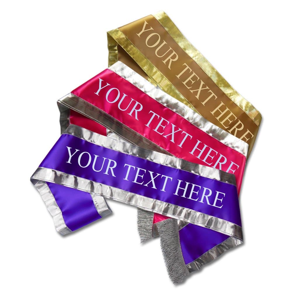 Metallic Lame Trimmed Sash - SASHES UK