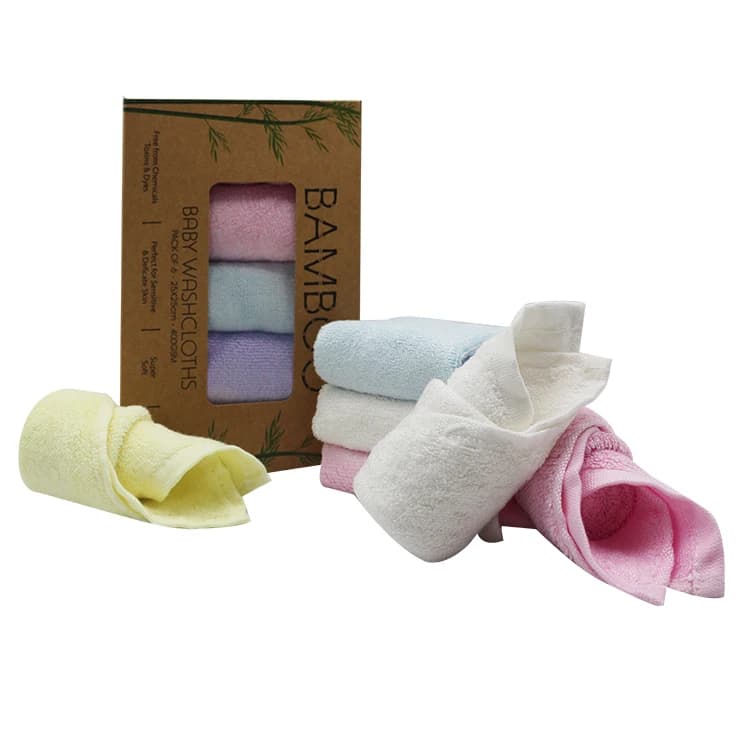 High Quality Organic Bamboo Terry Washcloths 10"x10" Baby Face Towel ...
