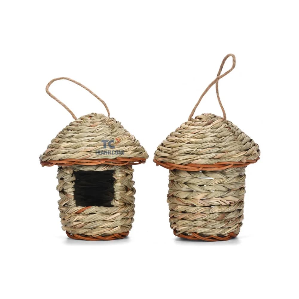 Seagrass Natural Grass Bird House Nest Hanging Natural Woven Small ...