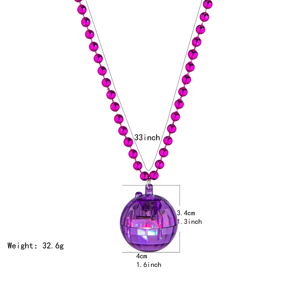 Fast Delivery LED Disco Ball Necklaces Party Decorations Light up Party ...