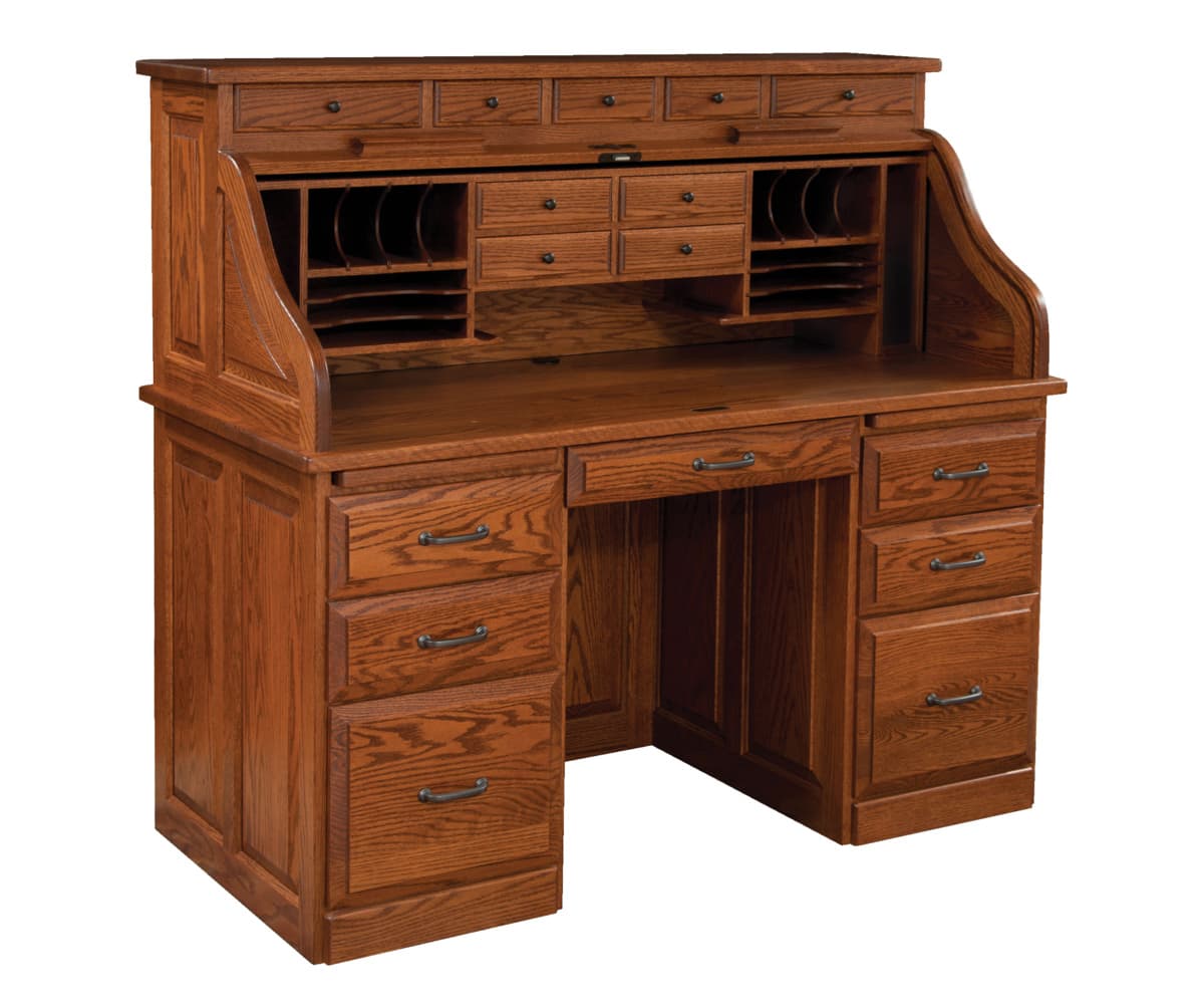 56″ Traditional Roll Top Desk – Schrock's Heritage Furniture