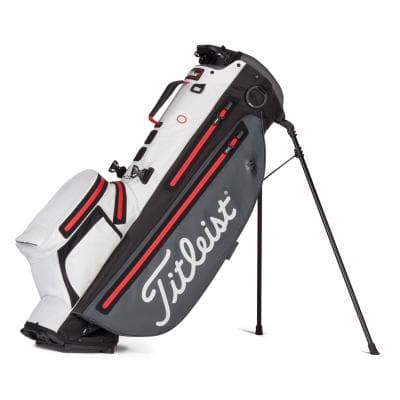 Titleist Players 4 Plus StaDry Waterproof Golf Stand Bag Charcoal/White/Red