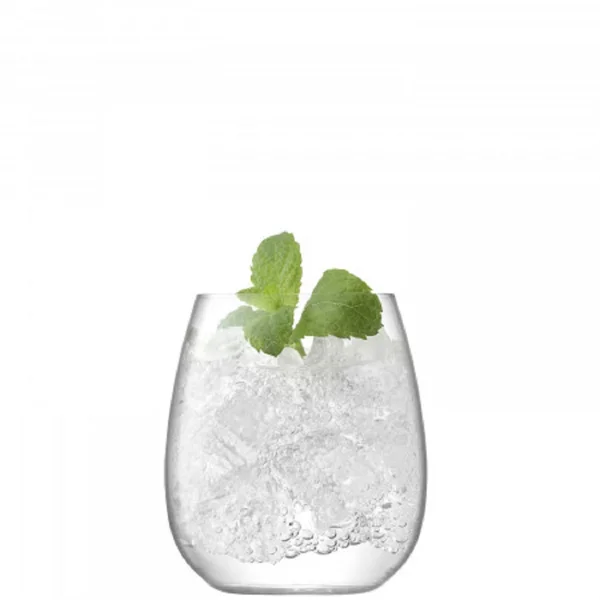 Stemless Wine Glass x 2 385ml, Clear | Wine Culture | LSA Drinkware