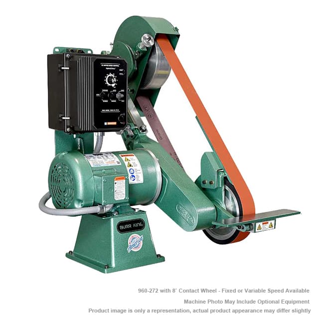 BURR KING Model 960-272 2x72 in. 2-Wheel Belt Grinder - Sheet Metal ...