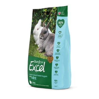 Burgess Excel Junior & Dwarf Rabbit Nuggets with Mint | zooplus.co.uk