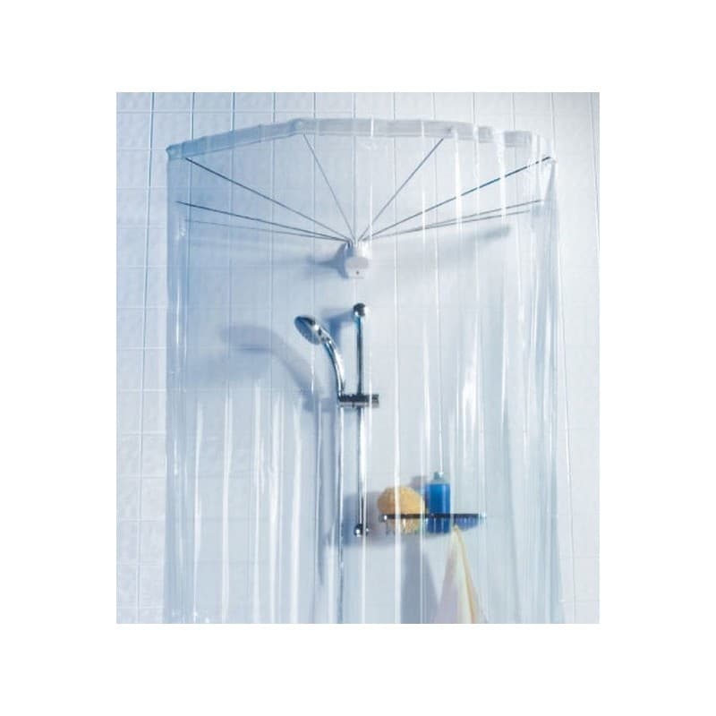PEVA Shower curtains OMBRELLA 200x170cm Transparent Spirella