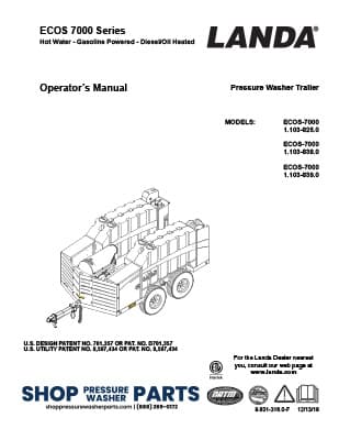 Landa ECOS 7000 Series Pressure Was…