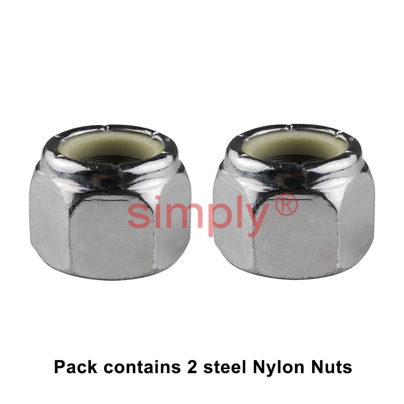 M8 Bright Zinc Plated High Tensile Steel Nyloc Locking Nuts Simply ...